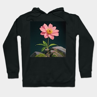 Pink Blooming Flower In the Alpines Hoodie